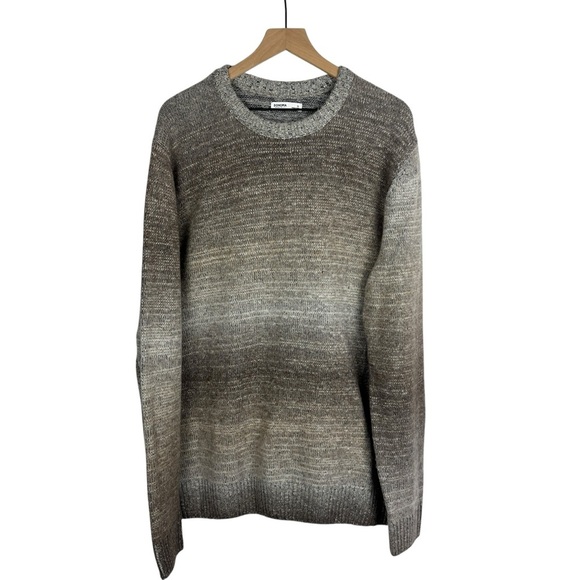 Men's Brown Gradient Lt Brown Ombre Crewneck Sweater Sonoma Size XL Winter Fall - Picture 3 of 11